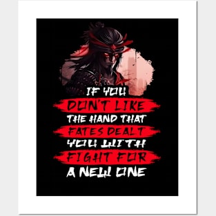 Samurai Motivation Quotes - Anime Shirt Posters and Art